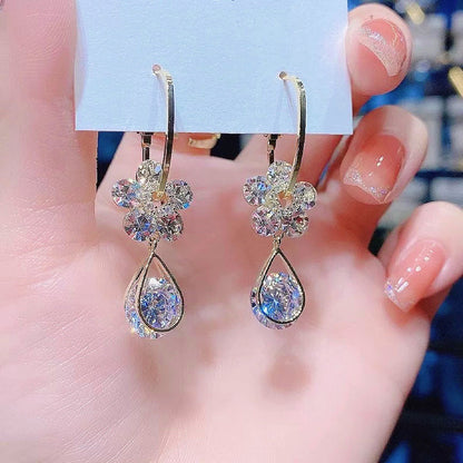 💎 Oneswear® Crystal Flower Germanium Earrings (🔥Last Day Sale - Save up to 80%!)