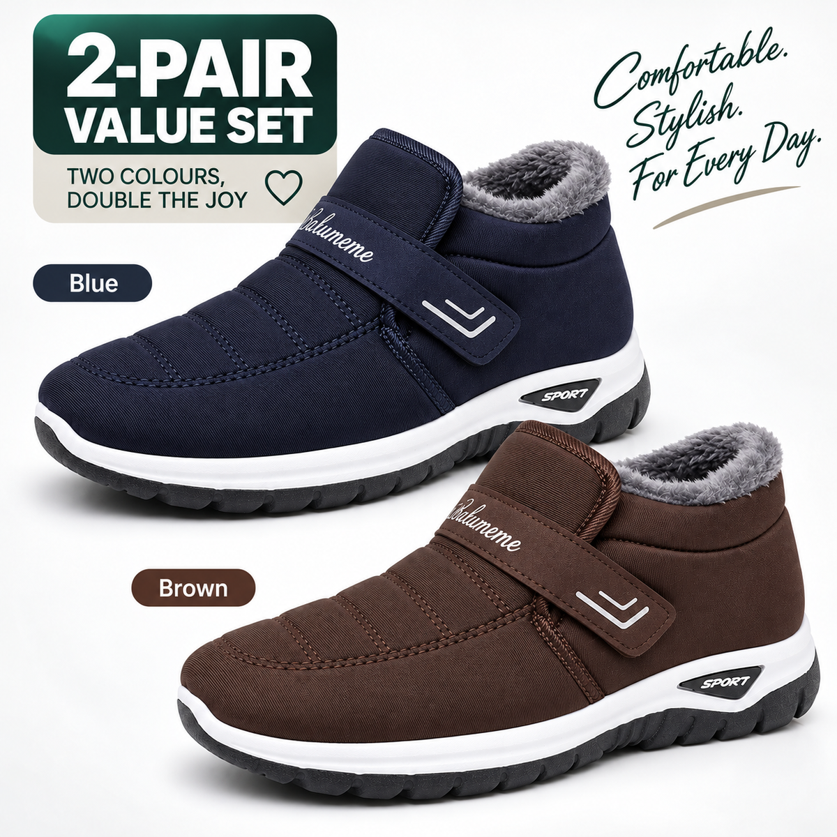 🔥 𝗟𝗔𝗦𝗧 𝗗𝗔𝗬: 𝟴𝟬% 𝗢𝗙𝗙 – Women’s Orthopaedic Winter Shoes – Warm, Wide Fit & Cushioned Sole for Pain Relief