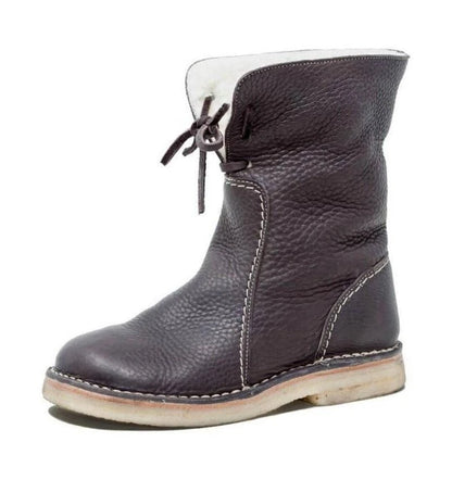 🔥Last Day 70% OFF - Waterproof Wool Lined Leather Orthopaedic Snow Boots