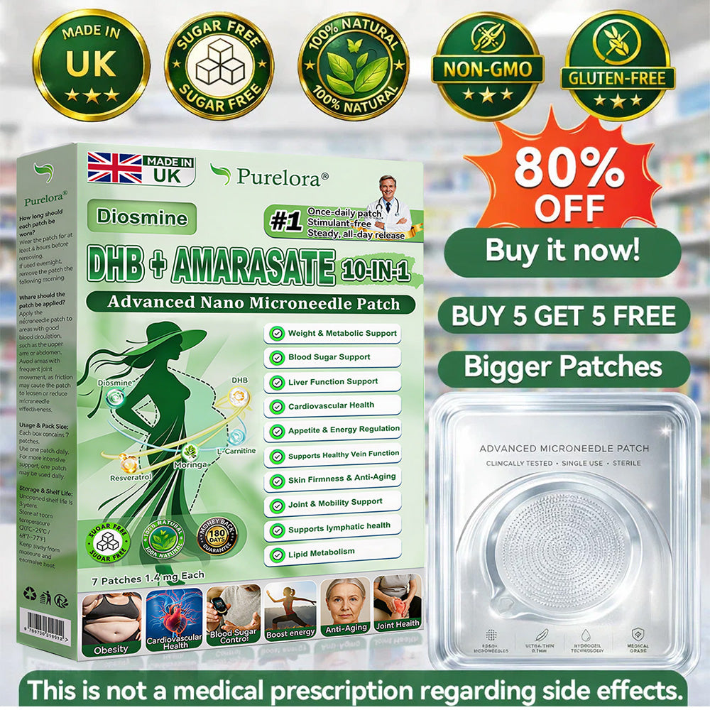 <𝐍𝐞𝐰 𝐈𝐦𝐩𝐫𝐨𝐯𝐞𝐝 𝐅𝐨𝐫𝐦𝐮𝐥𝐚🔥> 𝐏𝐮𝐫𝐞𝐥𝐨𝐫𝐚® 𝐌𝐞𝐭𝐚𝐛𝐨𝐥𝐢𝐜 𝐌𝐚𝐭𝐫𝐢𝐱 – 𝐃𝐇𝐁 + 𝐀𝐦𝐚𝐫𝐚𝐬𝐚𝐭𝐞 𝟏𝟎-𝐢𝐧-𝟏 𝐍𝐚𝐧𝐨 𝐌𝐢𝐜𝐫𝐨𝐧𝐞𝐞𝐝𝐥𝐞 𝐏𝐚𝐭𝐜𝐡 ✅𝐓𝐚𝐜𝐤𝐥𝐞𝐬 𝐨𝐛𝐞𝐬𝐢𝐭𝐲, 𝐥𝐨𝐨𝐬𝐞 𝐬𝐤𝐢𝐧, 𝐝𝐢𝐚𝐛𝐞𝐭𝐞𝐬, 𝐬𝐥𝐞𝐞𝐩 𝐢𝐬𝐬𝐮𝐞𝐬, 𝐣𝐨𝐢𝐧𝐭 𝐩𝐚𝐢𝐧, 𝐚𝐧𝐝 𝐬𝐮𝐩𝐩𝐨𝐫𝐭𝐬 𝐯𝐞𝐢𝐧 & 𝐥𝐲𝐦𝐩𝐡𝐚𝐭𝐢𝐜 𝐜𝐢𝐫𝐜𝐮𝐥𝐚𝐭𝐢𝐨𝐧