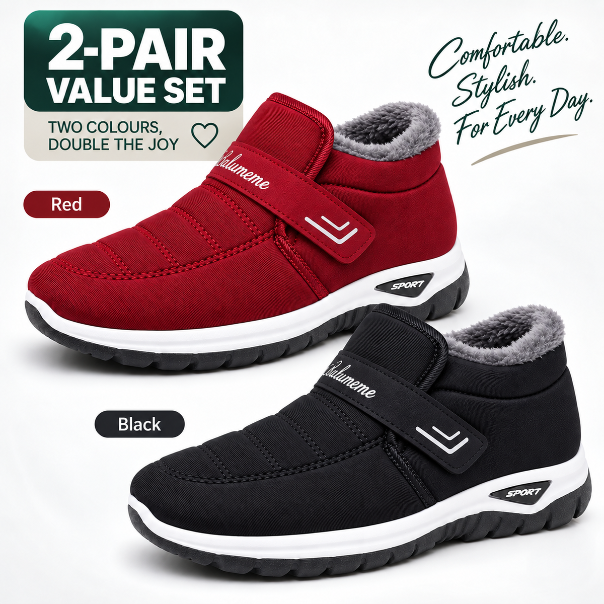 🔥 𝗟𝗔𝗦𝗧 𝗗𝗔𝗬: 𝟴𝟬% 𝗢𝗙𝗙 – Women’s Orthopaedic Winter Shoes – Warm, Wide Fit & Cushioned Sole for Pain Relief