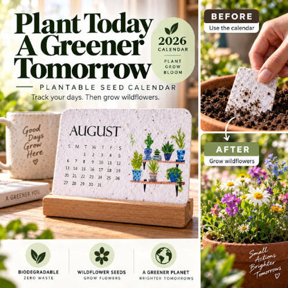 🎁 🇬🇧 2027 Plantable Seed Paper Calendar — Use It, Then Grow It