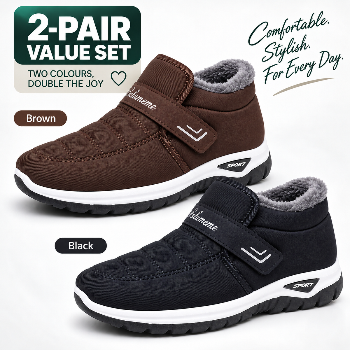 🔥 𝗟𝗔𝗦𝗧 𝗗𝗔𝗬: 𝟴𝟬% 𝗢𝗙𝗙 – Women’s Orthopaedic Winter Shoes – Warm, Wide Fit & Cushioned Sole for Pain Relief