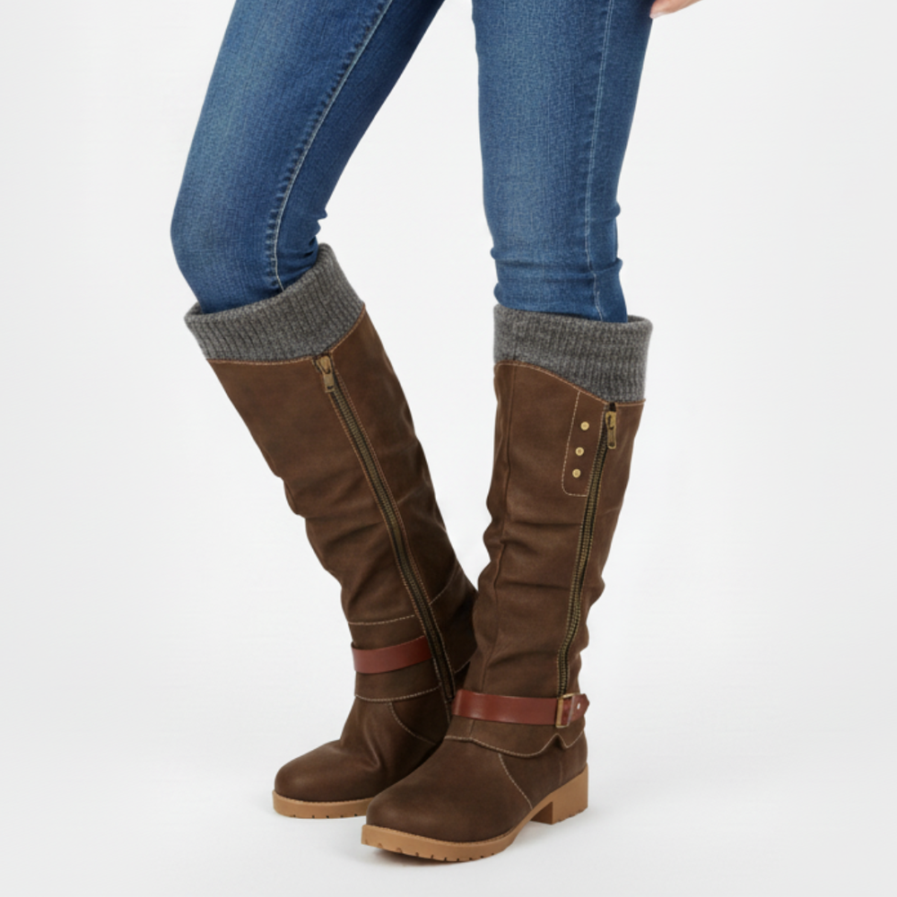 🔥 LAST DAY – 80% OFF 🔥 Women’s Winter Boots with Orthopaedic Support, Knitted Collar & Warm Wool Lining