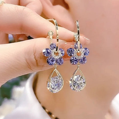 💎 Oneswear® Crystal Flower Germanium Earrings (🔥Last Day Sale - Save up to 80%!)