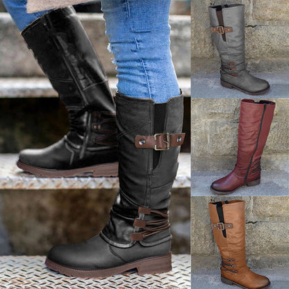 🔥 LAST DAY – 80% OFF 🔥 Women's Vintage Zipper High Snow Boots
