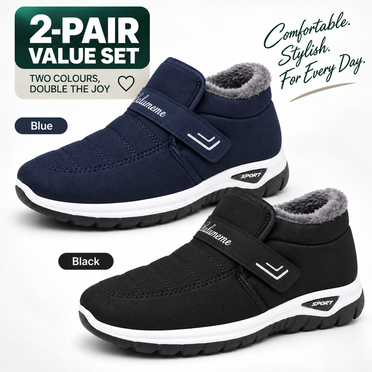 🔥 𝗟𝗔𝗦𝗧 𝗗𝗔𝗬: 𝟴𝟬% 𝗢𝗙𝗙 – Women’s Orthopaedic Winter Shoes – Warm, Wide Fit & Cushioned Sole for Pain Relief