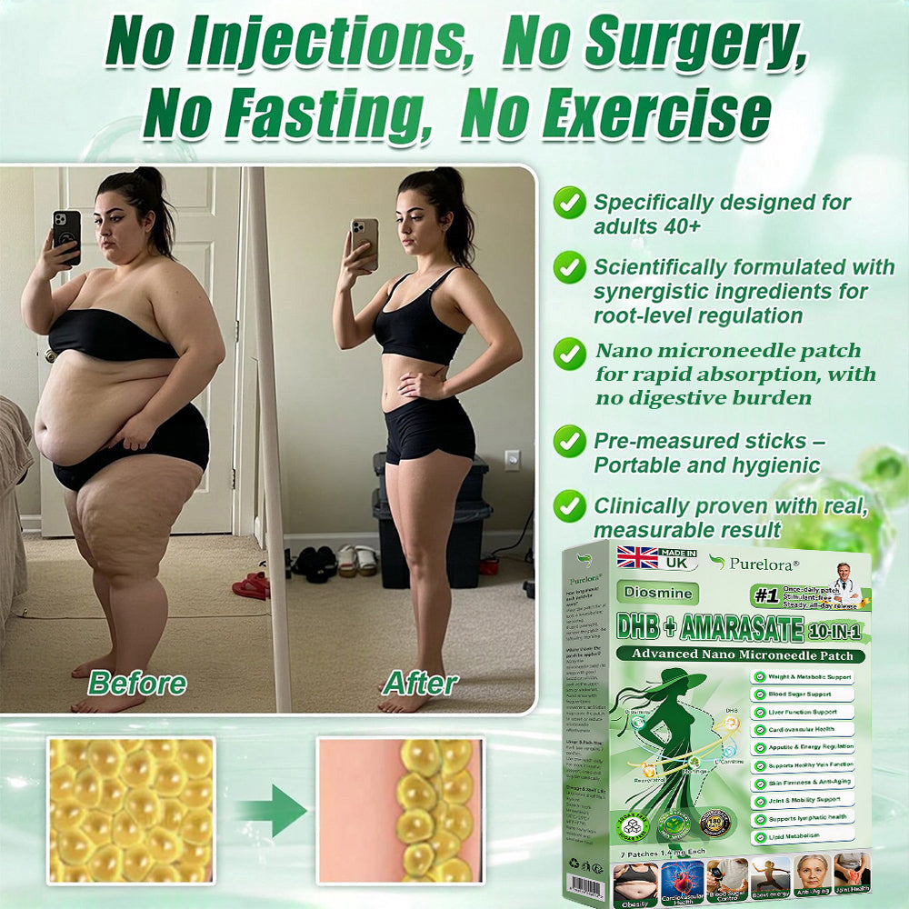 <𝐍𝐞𝐰 𝐈𝐦𝐩𝐫𝐨𝐯𝐞𝐝 𝐅𝐨𝐫𝐦𝐮𝐥𝐚🔥> 𝐏𝐮𝐫𝐞𝐥𝐨𝐫𝐚® 𝐌𝐞𝐭𝐚𝐛𝐨𝐥𝐢𝐜 𝐌𝐚𝐭𝐫𝐢𝐱 – 𝐃𝐇𝐁 + 𝐀𝐦𝐚𝐫𝐚𝐬𝐚𝐭𝐞 𝟏𝟎-𝐢𝐧-𝟏 𝐍𝐚𝐧𝐨 𝐌𝐢𝐜𝐫𝐨𝐧𝐞𝐞𝐝𝐥𝐞 𝐏𝐚𝐭𝐜𝐡 ✅𝐓𝐚𝐜𝐤𝐥𝐞𝐬 𝐨𝐛𝐞𝐬𝐢𝐭𝐲, 𝐥𝐨𝐨𝐬𝐞 𝐬𝐤𝐢𝐧, 𝐝𝐢𝐚𝐛𝐞𝐭𝐞𝐬, 𝐬𝐥𝐞𝐞𝐩 𝐢𝐬𝐬𝐮𝐞𝐬, 𝐣𝐨𝐢𝐧𝐭 𝐩𝐚𝐢𝐧, 𝐚𝐧𝐝 𝐬𝐮𝐩𝐩𝐨𝐫𝐭𝐬 𝐯𝐞𝐢𝐧 & 𝐥𝐲𝐦𝐩𝐡𝐚𝐭𝐢𝐜 𝐜𝐢𝐫𝐜𝐮𝐥𝐚𝐭𝐢𝐨𝐧