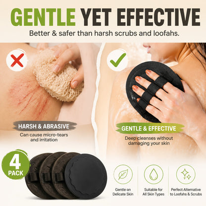 🧼 Soft Rubber Shower Scrubber – Gentle Yet Effective, Exfoliates & Cleanses All Skin Types
