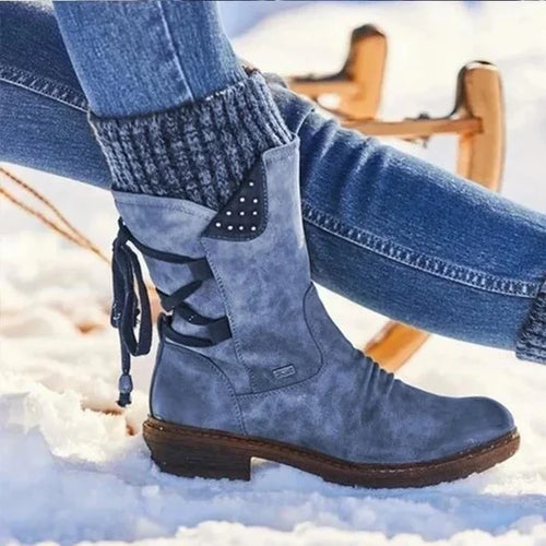🔥 FINAL DAY – 80% OFF🔥 Women's Winter Low-Cut Orthopaedic Boots with Bow Detail & Warm Wool Lining