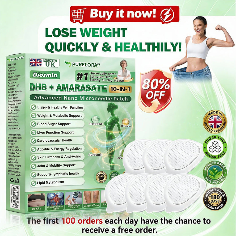 [𝐎𝐟𝐟𝐢𝐜𝐢𝐚𝐥 𝐒𝐭𝐨𝐫𝐞🇬🇧] 𝐏𝐮𝐫𝐞𝐥𝐨𝐫𝐚® 𝐌𝐞𝐭𝐚𝐛𝐨𝐥𝐢𝐜 𝐌𝐚𝐭𝐫𝐢𝐱™ – 𝐃𝐇𝐁 + 𝐀𝐦𝐚𝐫𝐚𝐬𝐚𝐭𝐞 𝟏𝟎-𝐢𝐧-𝟏 𝐍𝐚𝐧𝐨 𝐌𝐢𝐜𝐫𝐨𝐧𝐞𝐞𝐝𝐥𝐞 𝐏𝐚𝐭𝐜𝐡 ✅𝐓𝐚𝐜𝐤𝐥𝐞𝐬 𝐨𝐛𝐞𝐬𝐢𝐭𝐲, 𝐥𝐨𝐨𝐬𝐞 𝐬𝐤𝐢𝐧, 𝐝𝐢𝐚𝐛𝐞𝐭𝐞𝐬, 𝐬𝐥𝐞𝐞𝐩 𝐢𝐬𝐬𝐮𝐞𝐬, 𝐣𝐨𝐢𝐧𝐭 𝐩𝐚𝐢𝐧, 𝐚𝐧𝐝 𝐬𝐮𝐩𝐩𝐨𝐫𝐭𝐬 𝐯𝐞𝐢𝐧 & 𝐥𝐲𝐦𝐩𝐡𝐚𝐭𝐢𝐜 𝐜𝐢𝐫𝐜𝐮𝐥𝐚𝐭𝐢𝐨𝐧