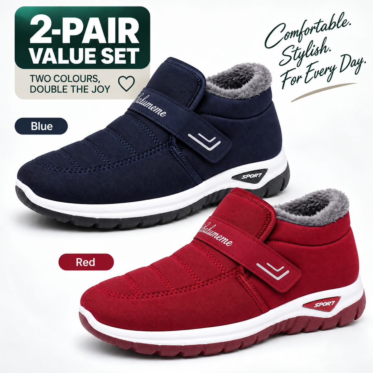 🔥 𝗟𝗔𝗦𝗧 𝗗𝗔𝗬: 𝟴𝟬% 𝗢𝗙𝗙 – Women’s Orthopaedic Winter Shoes – Warm, Wide Fit & Cushioned Sole for Pain Relief