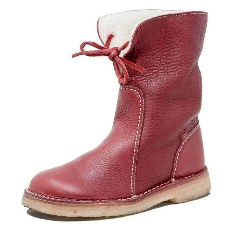 🔥Last Day 70% OFF - Waterproof Wool Lined Leather Orthopaedic Snow Boots