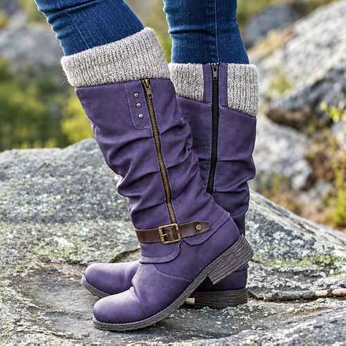 🔥 LAST DAY – 80% OFF 🔥 Women’s Winter Boots with Orthopaedic Support, Knitted Collar & Warm Wool Lining