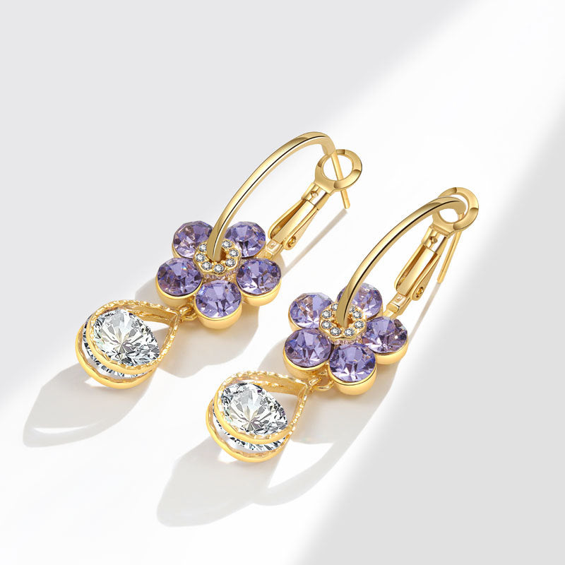💎 Oneswear® Crystal Flower Germanium Earrings (🔥Last Day Sale - Save up to 80%!)