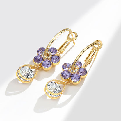 💎 Oneswear® Crystal Flower Germanium Earrings (🔥Last Day Sale - Save up to 80%!)
