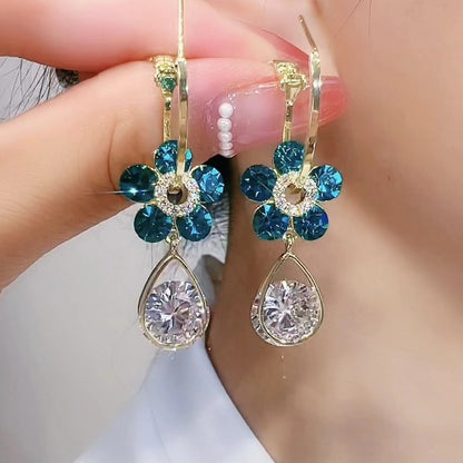 💎 Oneswear® Crystal Flower Germanium Earrings (🔥Last Day Sale - Save up to 80%!)
