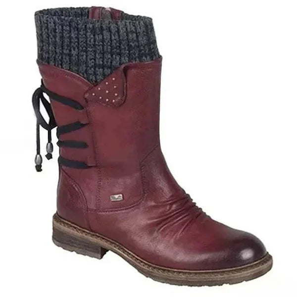 🔥 FINAL DAY – 80% OFF🔥 Women's Winter Low-Cut Orthopaedic Boots with Bow Detail & Warm Wool Lining
