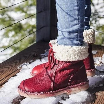 🔥Last Day 70% OFF - Waterproof Wool Lined Leather Orthopaedic Snow Boots