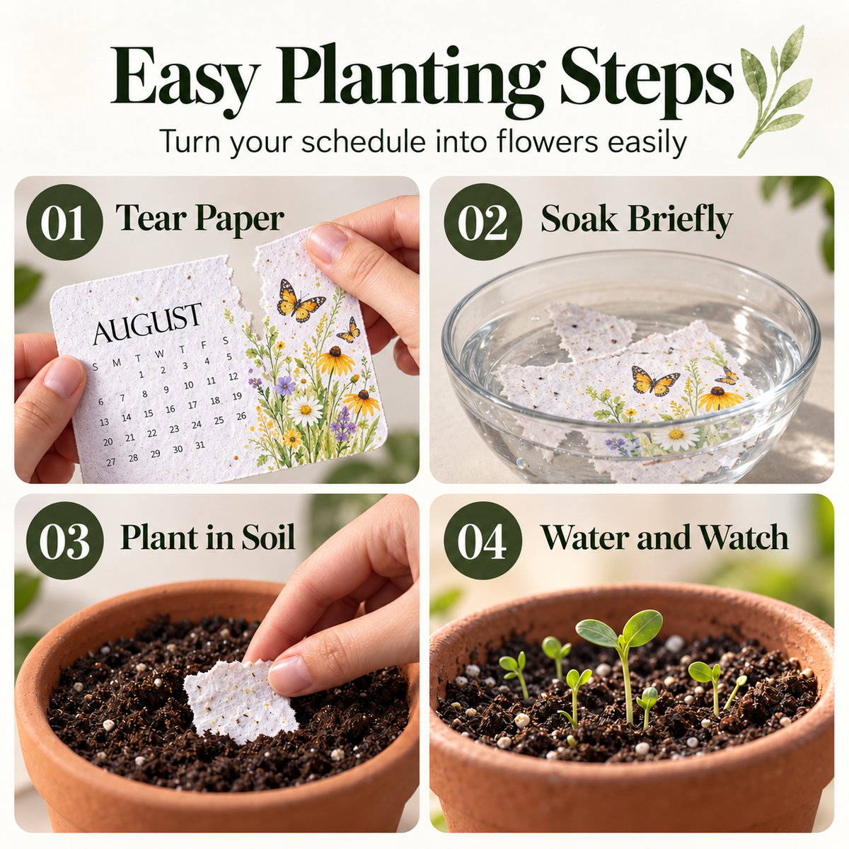 🎁 🇬🇧 2027 Plantable Seed Paper Calendar — Use It, Then Grow It 📅