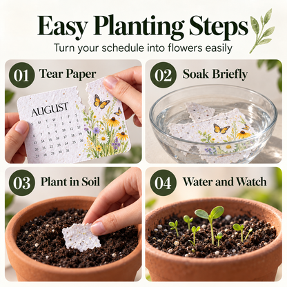 🎁 🇬🇧 2027 Plantable Seed Paper Calendar — Use It, Then Grow It 📅