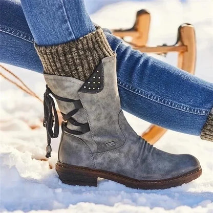 🔥 FINAL DAY – 80% OFF🔥 Women's Winter Low-Cut Orthopaedic Boots with Bow Detail & Warm Wool Lining