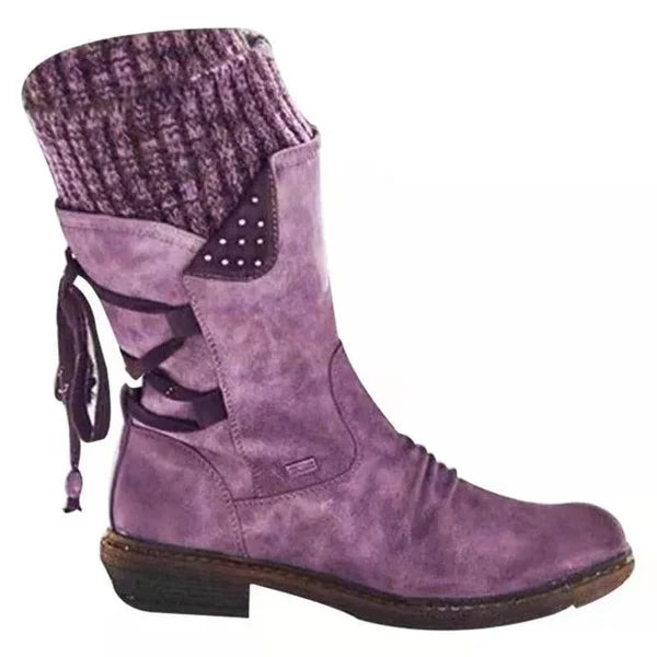 🔥 FINAL DAY – 80% OFF🔥 Women's Winter Low-Cut Orthopaedic Boots with Bow Detail & Warm Wool Lining