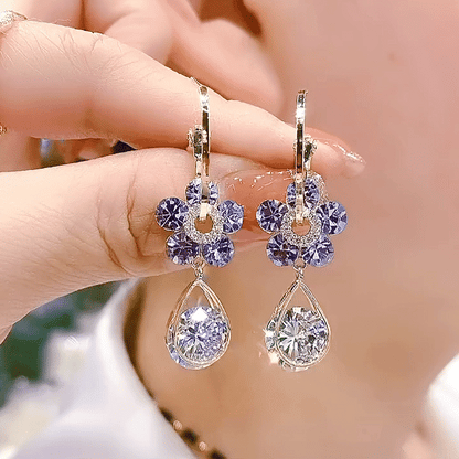 💎 Oneswear® Crystal Flower Germanium Earrings (🔥Last Day Sale - Save up to 80%!)