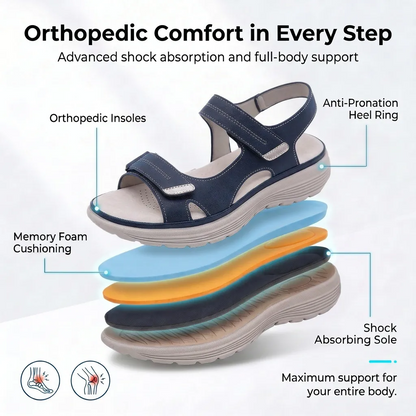 🔥 LAST DAY: 80% OFF - 👑 Women's Orthopaedic Comfort Sandals with Adjustable Arch Support