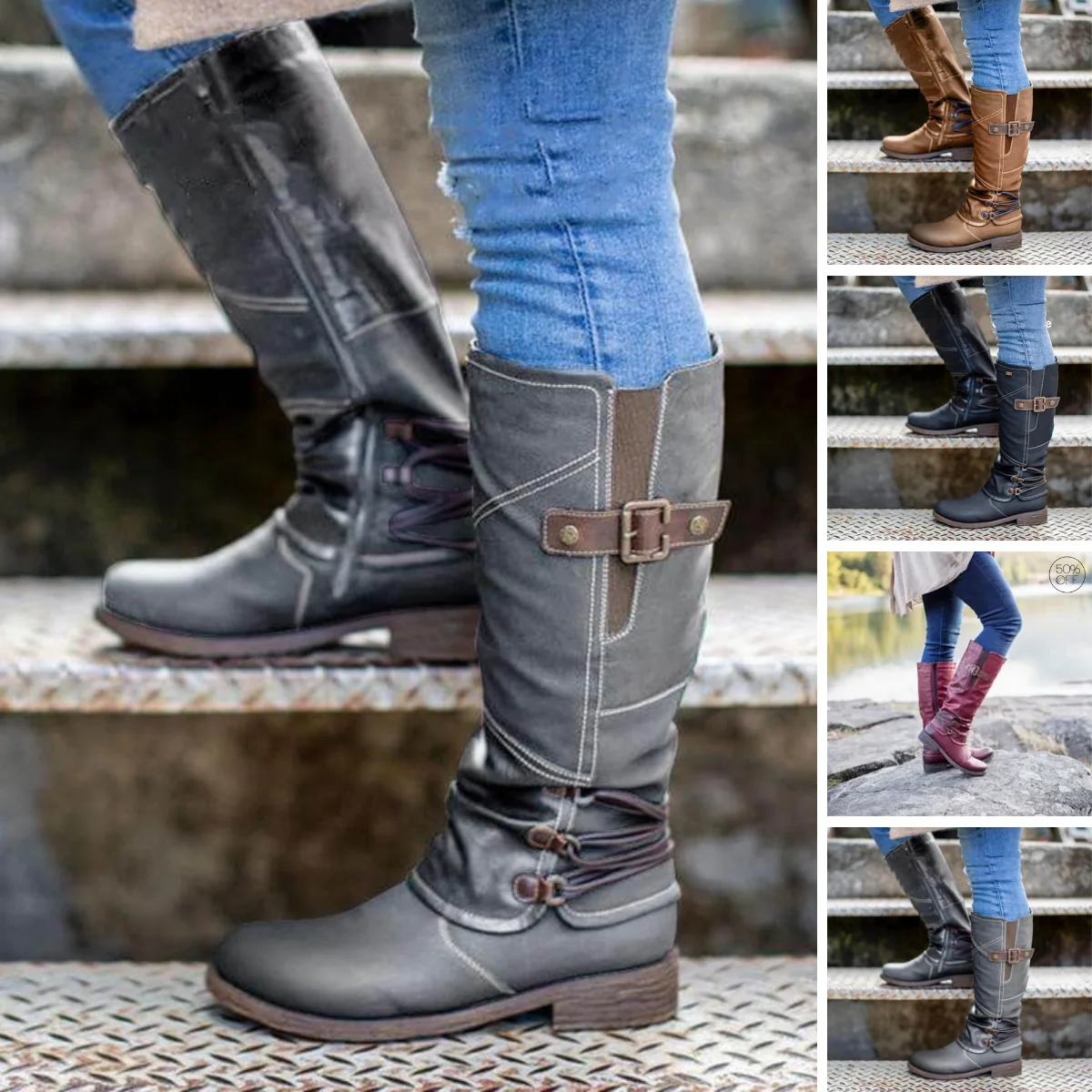 🔥 LAST DAY – 80% OFF 🔥 Women's Vintage Zipper High Snow Boots