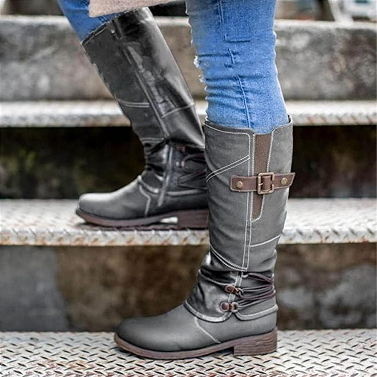 🔥 LAST DAY – 80% OFF 🔥 Women's Vintage Zipper High Snow Boots