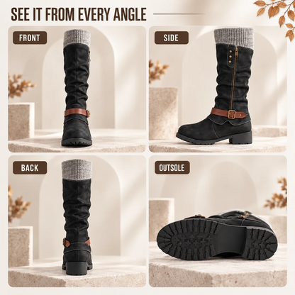 🔥 LAST DAY – 80% OFF 🔥 Women’s Winter Boots with Orthopaedic Support, Knitted Collar & Warm Wool Lining